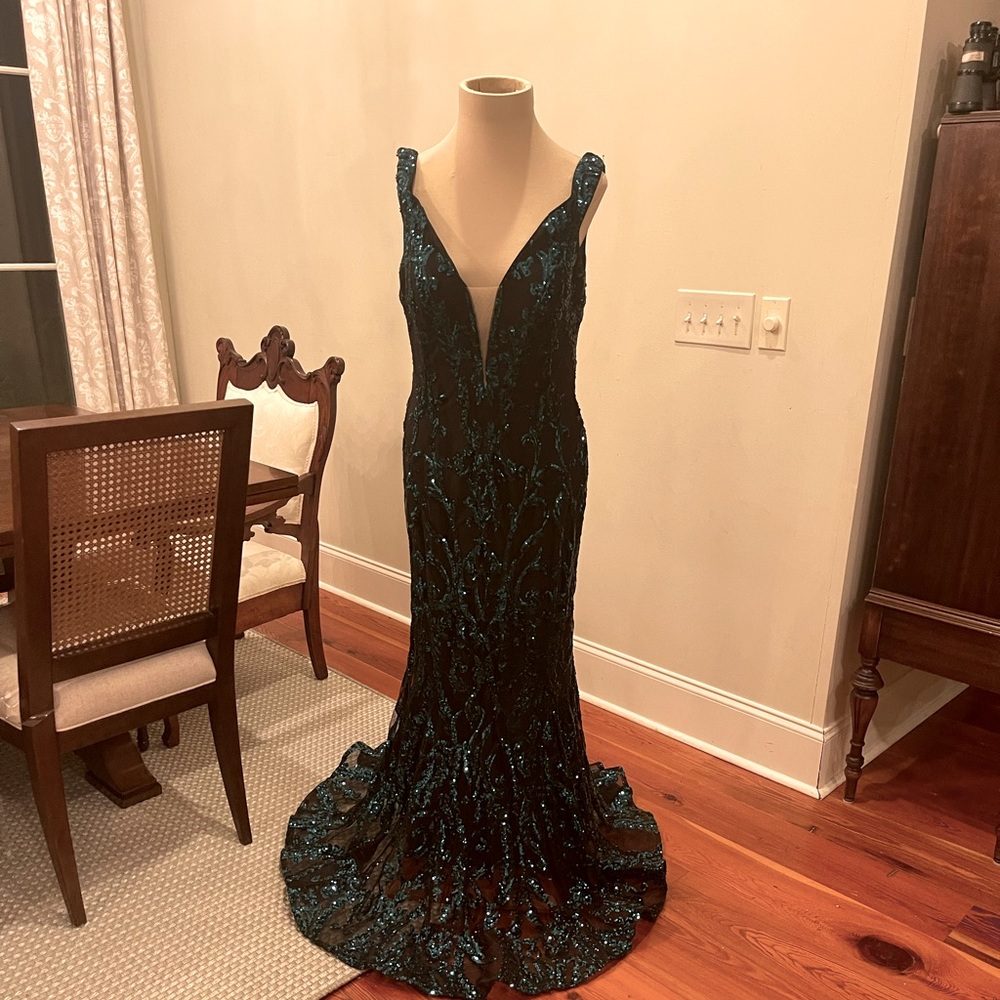 Off the shoulder Pageant/prom dress!Worn ONE time for 2hours in pageant!